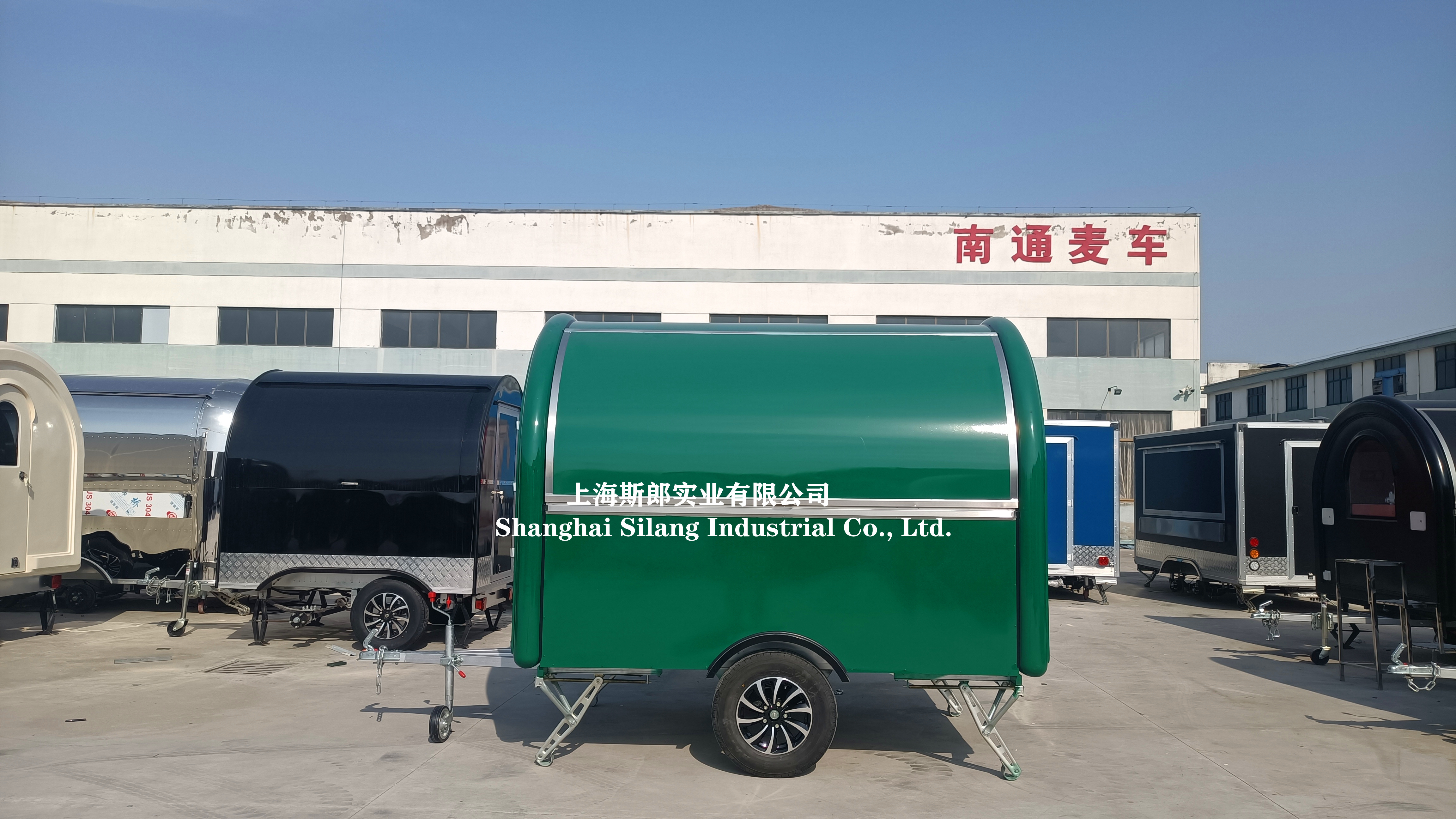 shanghai silang high quality White / Beach Drink Truck / Hamburger Coffee Ice Cream cart / Food Trailer