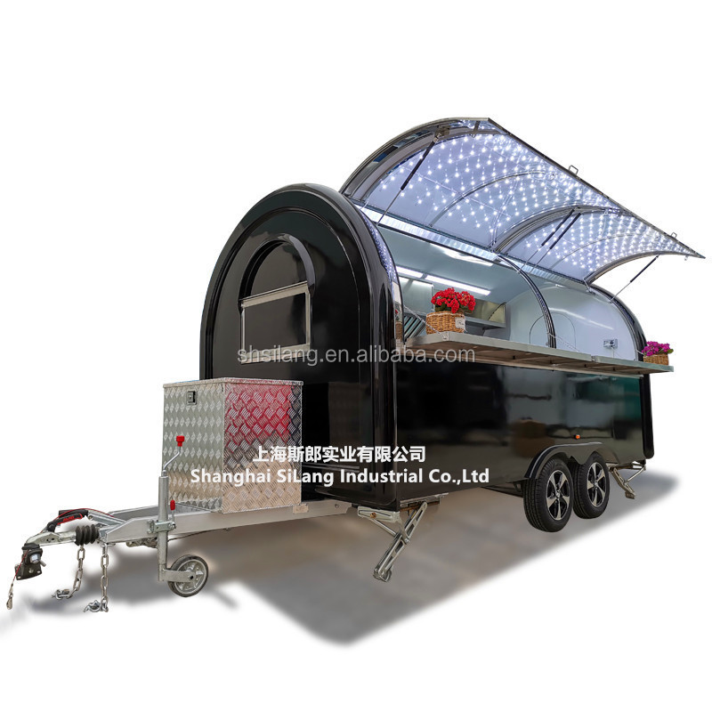 Shanghai Mobile coffee cart ice cream cart snack food catering trailer fast food truck for sale pizza beer cocktail