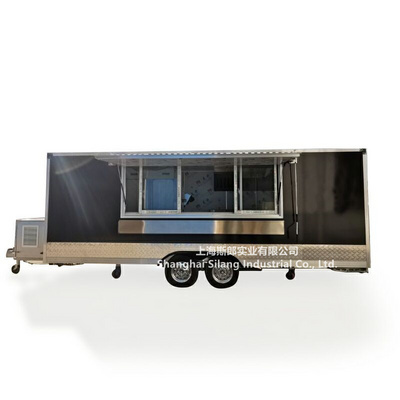 FOODTRUCK Customized mobile food trailer black pizza hot dog ice cream coffee food truck