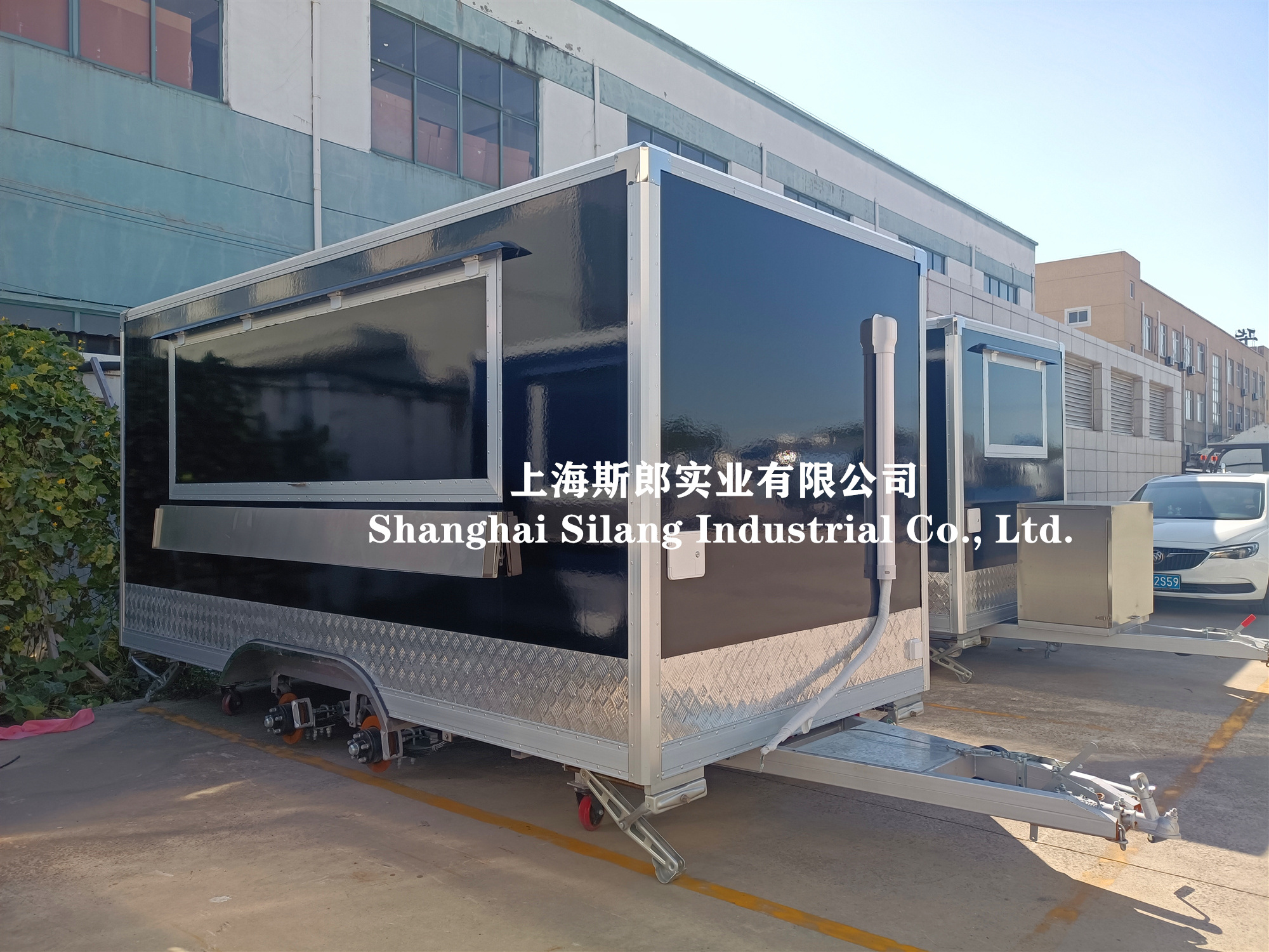 Mobile kitchen trailer street fast food cart L450*W210cm