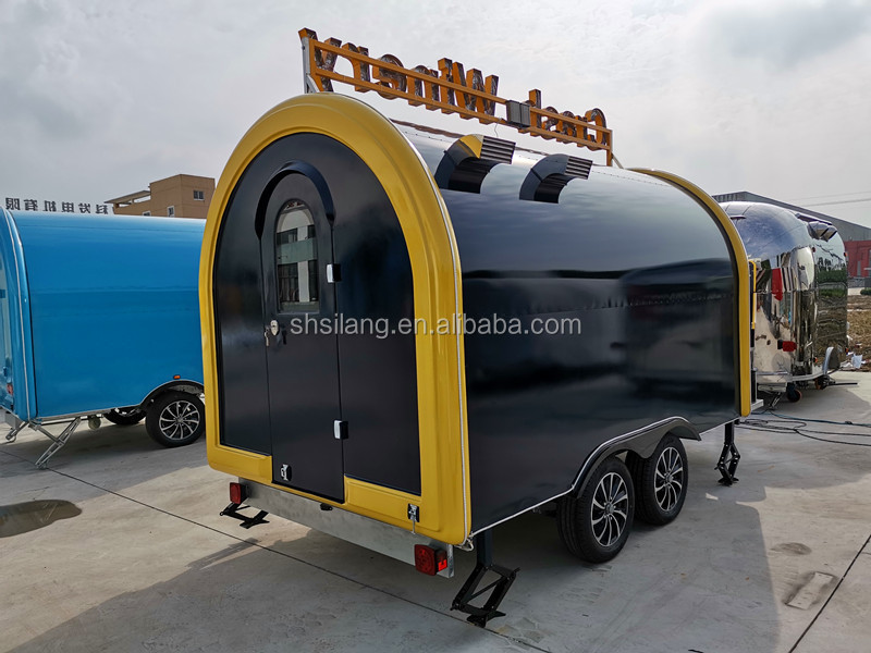 SILANG towable pizza trailer mobile street food truck for sale unique design fast food c