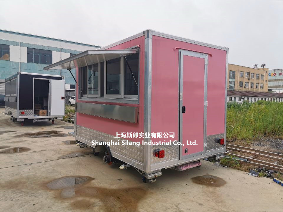 USA standard square mobile kitchen food truck/ high quality ice cream pizza waffle sandwich crepe food trailer food caravan