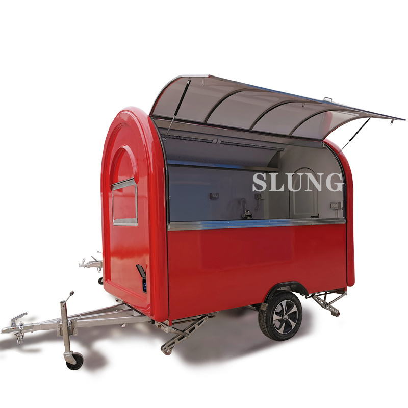 European standard mini mobile fast food trailer for street event, mobile catering trailer