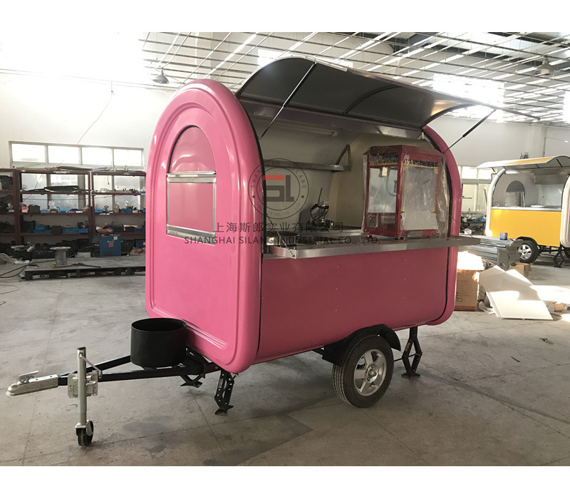 SILANG SL-6 Pink food truck Multi-functional mobile food trucks mobile food carts