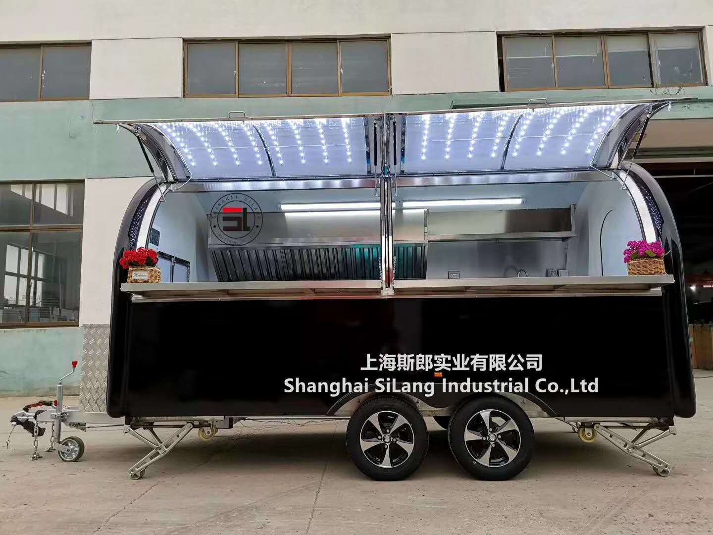 Shanghai Mobile coffee cart ice cream cart snack food catering trailer fast food truck for sale pizza beer cocktail