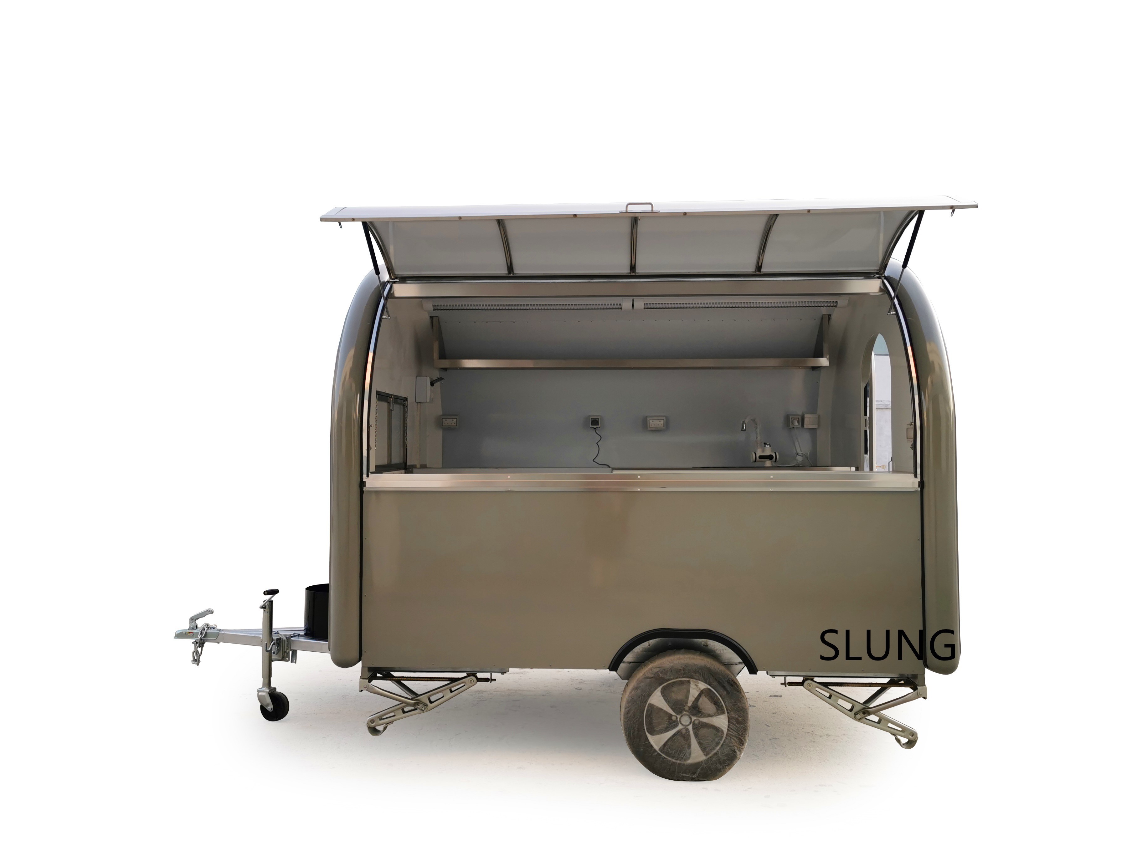 Europe most fashionable food trailer fast food truck with COC/CE shanghai silang FOOD CART