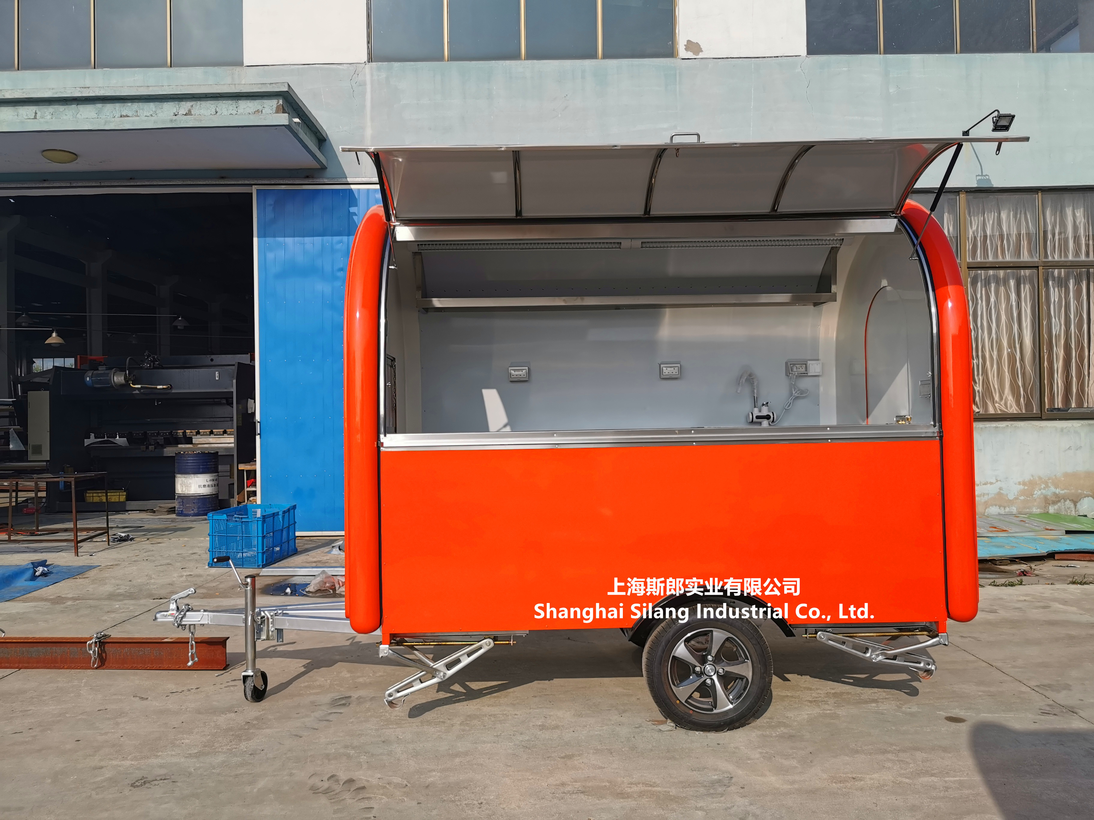 Custom made small USA standard concession fast food trucks mobile food trailer 230*200*230cm