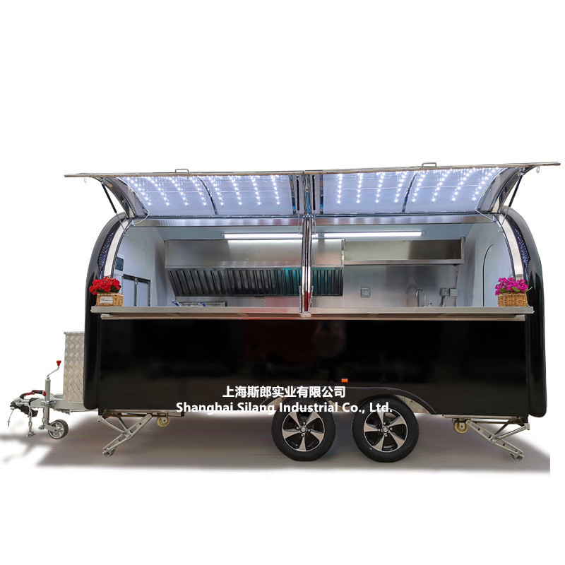 factory mobile fast foot outdoor concession BBQ food trailer/ camper food truck mini bar kiosk pizza kitchen food cart with CE