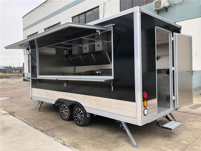 Ce Proved Customized Square  Food Trailer/ Ice Cream Pizza Coffee Food Kiosk Truck mobile  beer bar