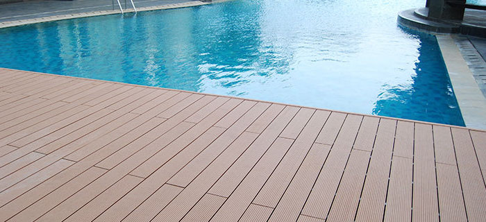 Environmentally Friendly Customized length Outdoor FPC Decking Outdoor FPC Decking  for Garden Terraces and Floors