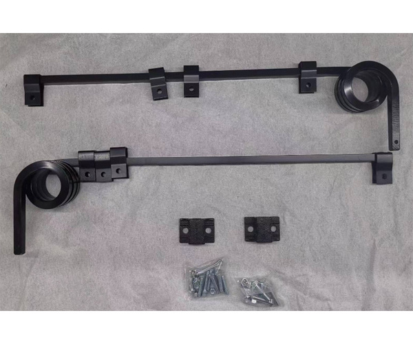 Straight Black Square Bar Mud Flap Hanger Kit