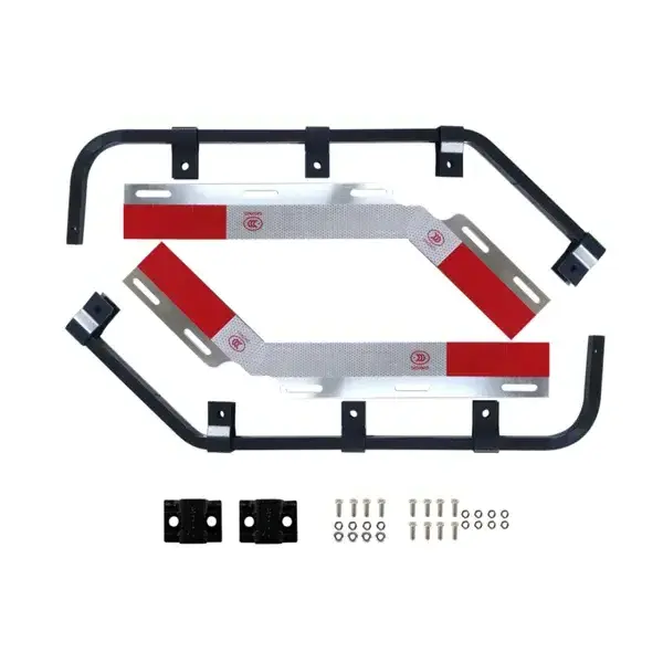 0.64'' Angled Bar Type Square Steel Mud Flap Hanger Bracket Kit for Semi Trucks