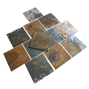 Villa Courtyard Floor Tiles Outdoor Rust Color Non-Slip Floor Tiles Garden Terrace Antique Paving Culture Stone