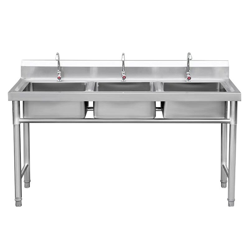 Wholesale Price Stainless Steel Commercial Kitchen Single/Double/Triple bowl sink