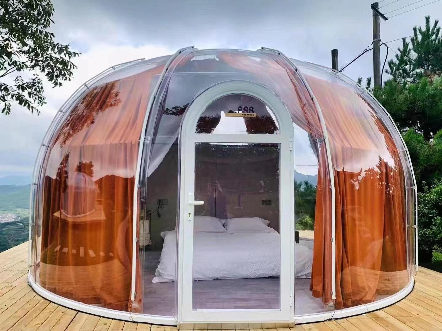 Low dome house bubble house prefab dome style house Star Room for Hotel/Garden/Restaurant