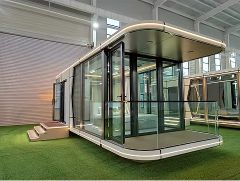 Moveable house Modern Outdoor Sleeping Pod Space Capsule Hotel Home Cabin House Luxury Tiny Prefabricated container house