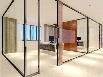 2024 Latest design Single/Double glass office  partition new modern acoustic partition wall glass office partition wall