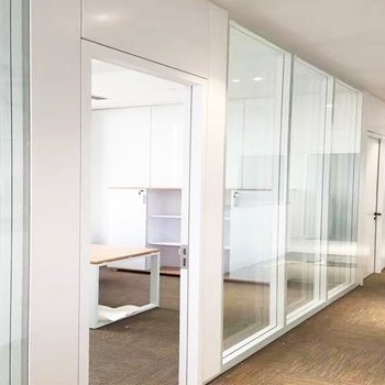 Custom Interior Private Space Office Partition 10mm 12mm Clear Single Fully Tempered Transparent Glass Wall Partition