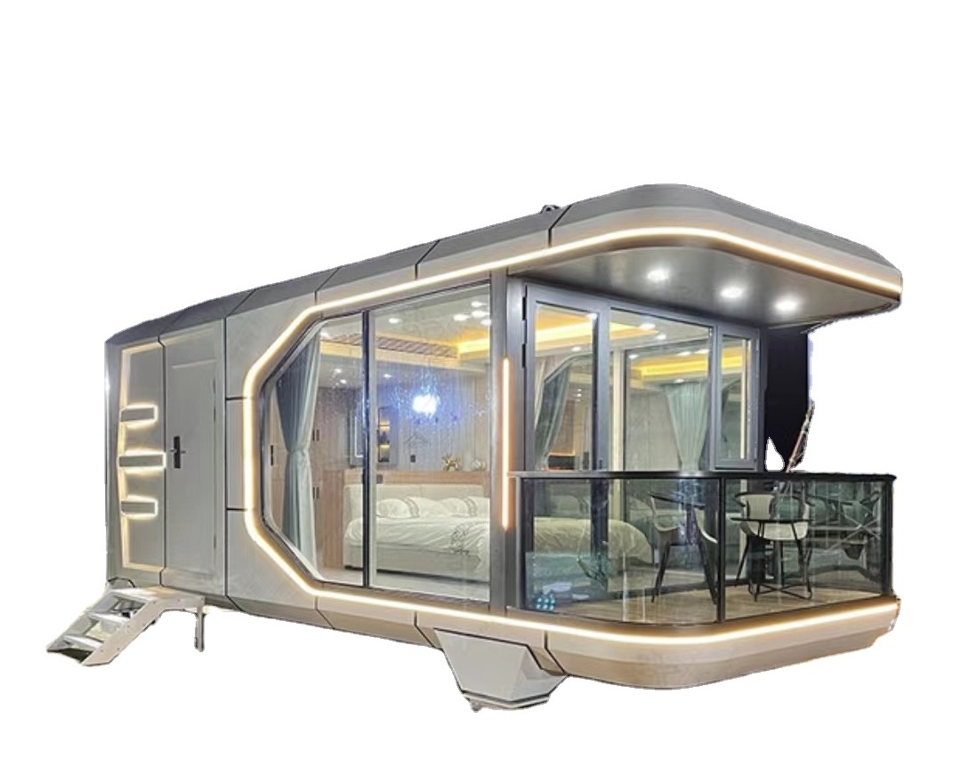 Moveable house Modern Outdoor Sleeping Pod Space Capsule Hotel Home Cabin House Luxury Tiny Prefabricated container house