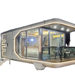 Moveable house Modern Outdoor Sleeping Pod Space Capsule Hotel Home Cabin House Luxury Tiny Prefabricated container house