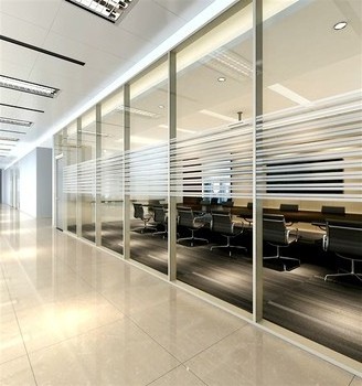 Custom Interior Private Space Office Partition 10mm 12mm Clear Single Fully Tempered Transparent Glass Wall Partition