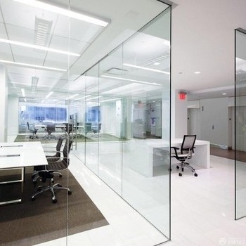 Custom Interior Private Space Office Partition 10mm 12mm Clear Single Fully Tempered Transparent Glass Wall Partition