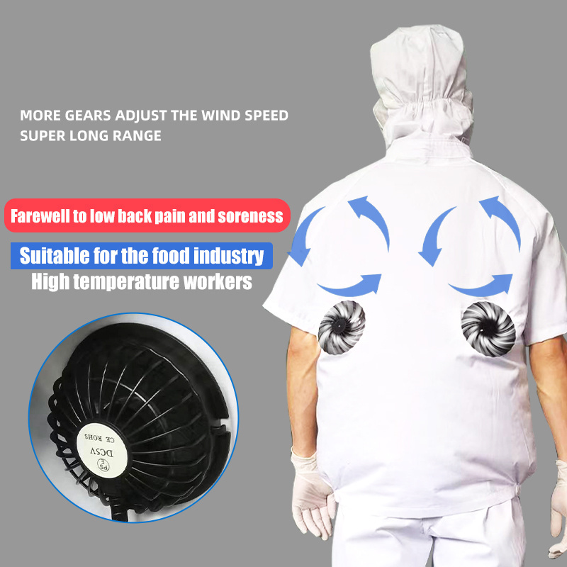 Summer Work Jacket with Fan Outdoor Cooling Fan Jacket  Worker Air Conditioning Cooling Clothes