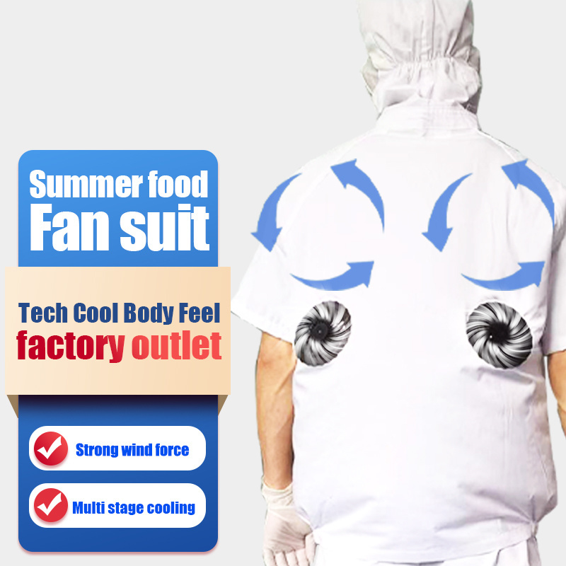 Summer Work Jacket with Fan Outdoor Cooling Fan Jacket  Worker Air Conditioning Cooling Clothes