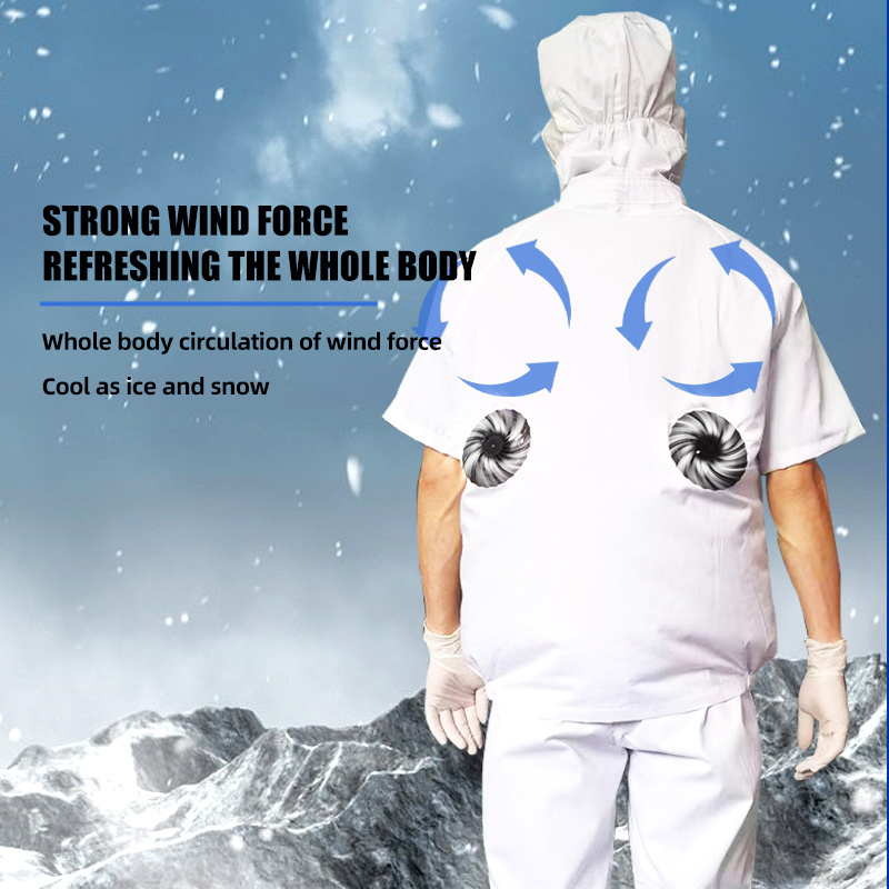 Summer Work Jacket with Fan Outdoor Cooling Fan Jacket  Worker Air Conditioning Cooling Clothes