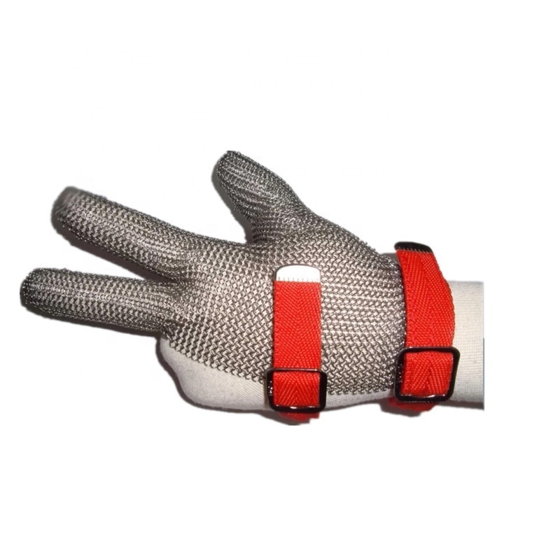 High quality construction site anti-slip and anti-heat work safety gloves Stainless steel wire mesh cut resistant gloves