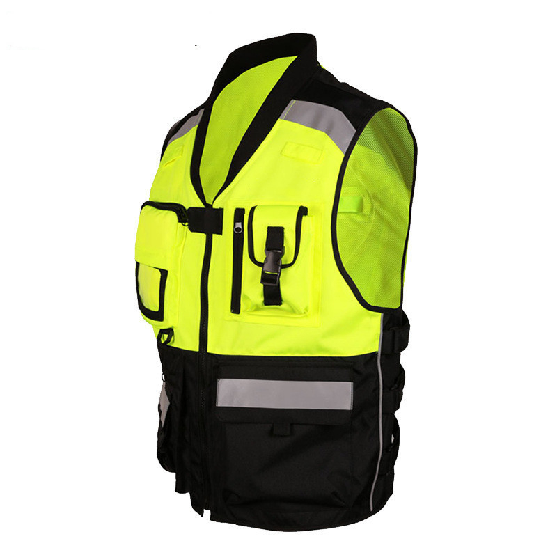 Reflective Vest Riding Vest Reflective Clothing Work Wear High Visibility Jacket work vest with pockets