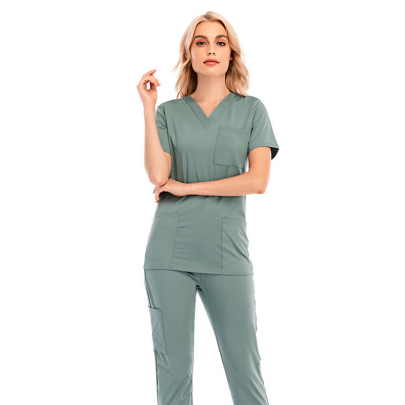 Professional Factory Nurse Uniforms Scrubs Sets Custom Scrubs V-neck Uniforms Sexy Nurse Uniform