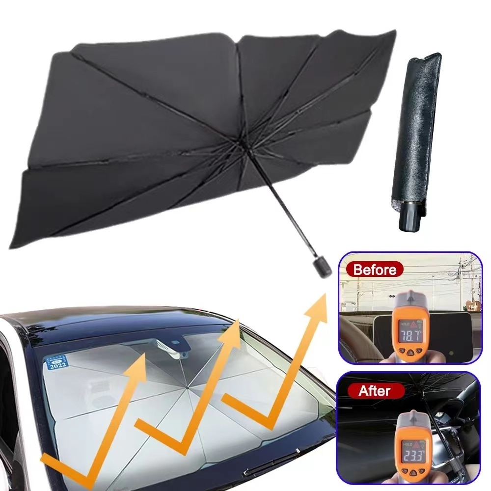 New Design Umbrella Sunshade for Car Portable Front Windshield Sunshade UV Block Sun Protection