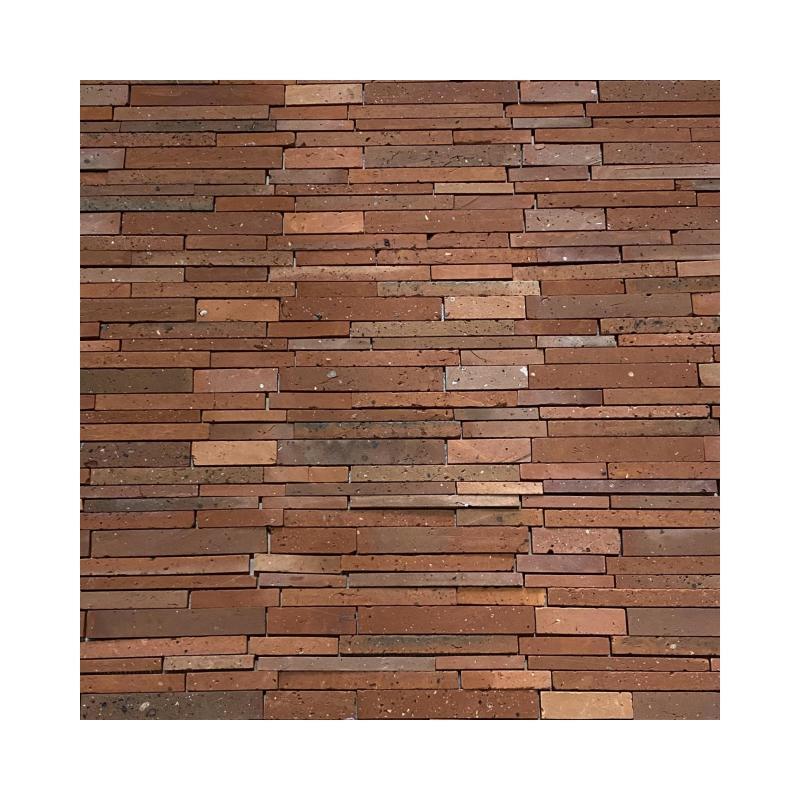 SHIHUI Industrial Brick MosaicsFirewall Rural Clay Brick Stone Decoration Antique Clay Red Brick Mosaic Wall Tile Veneers