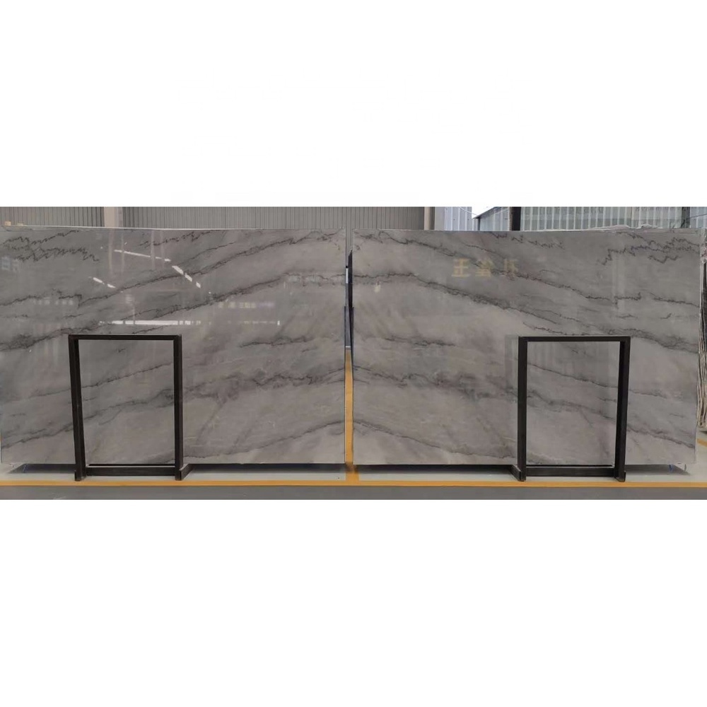 SHIHUI Wholesales Cheap Price China Marble Bruce Grey Marble Slabs For Dining and Coffee Table