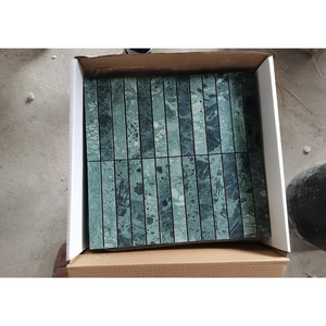 SHIHUI Customized Natural Stone Marble Mosaic Decorative Background Stone Green Waterjet Swimming Pool Marble Mosaic Tile