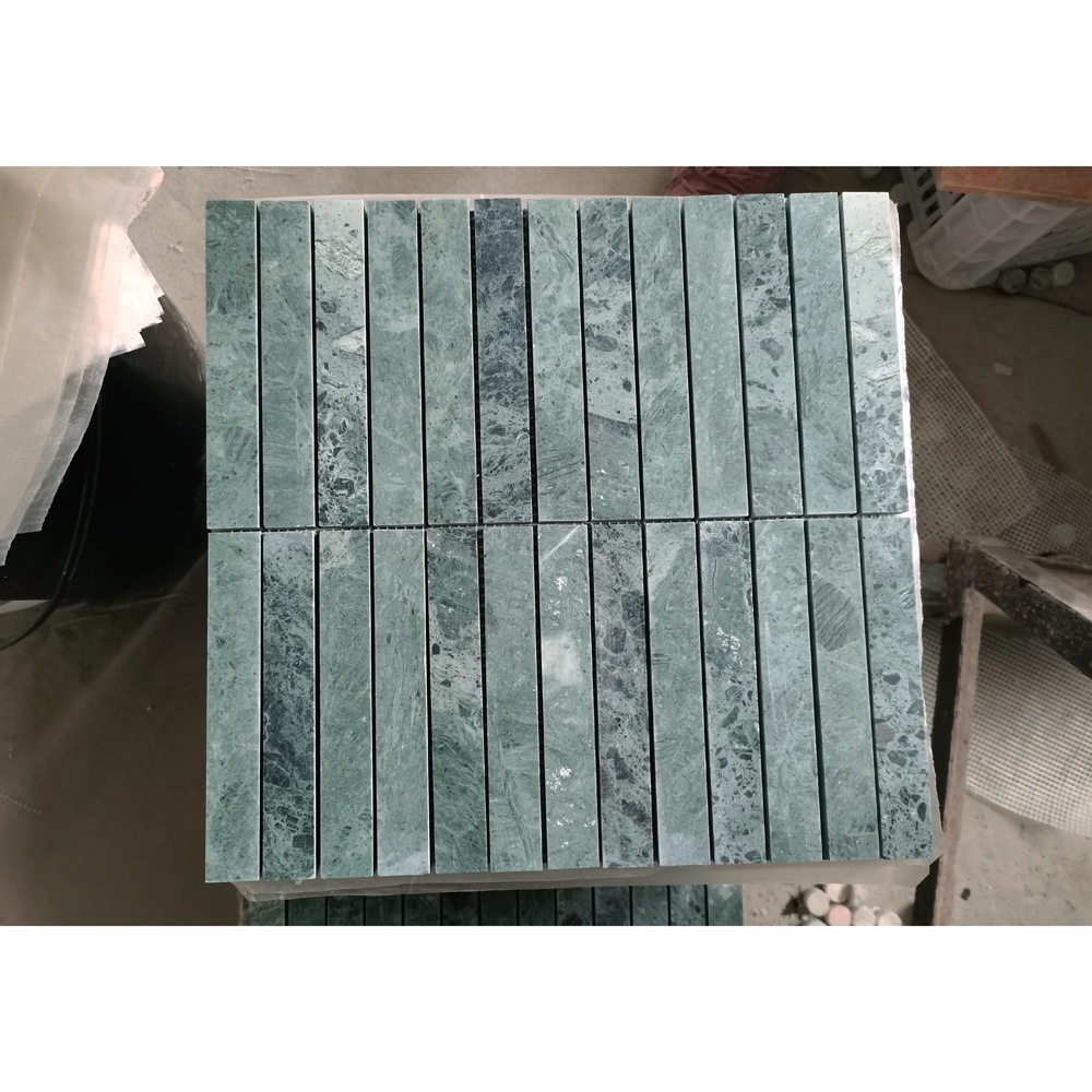 SHIHUI Customized Natural Stone Marble Mosaic Decorative Background Stone Green Waterjet Swimming Pool Marble Mosaic Tile