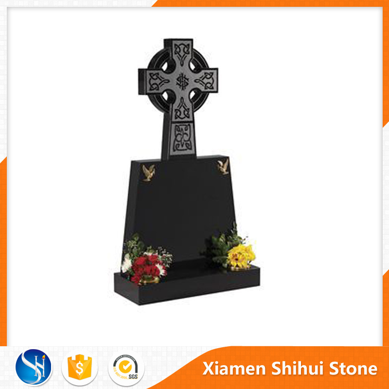 Celtic Carved Cross Granite Monument Cross Shaped Headstone