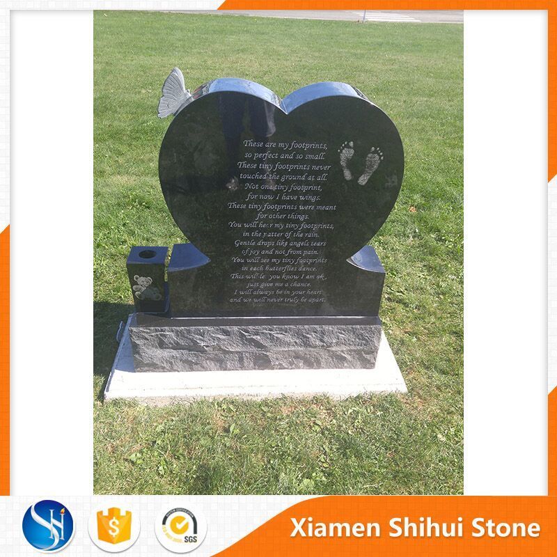 Etching Children Granite Butterfly headstones, Headstones with Butterflies