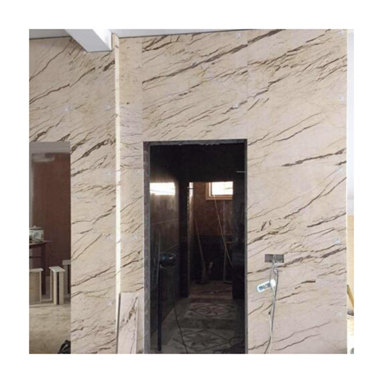 Wholesale natural sofitel gold white marble slab marble stone tiles with gold brown veins