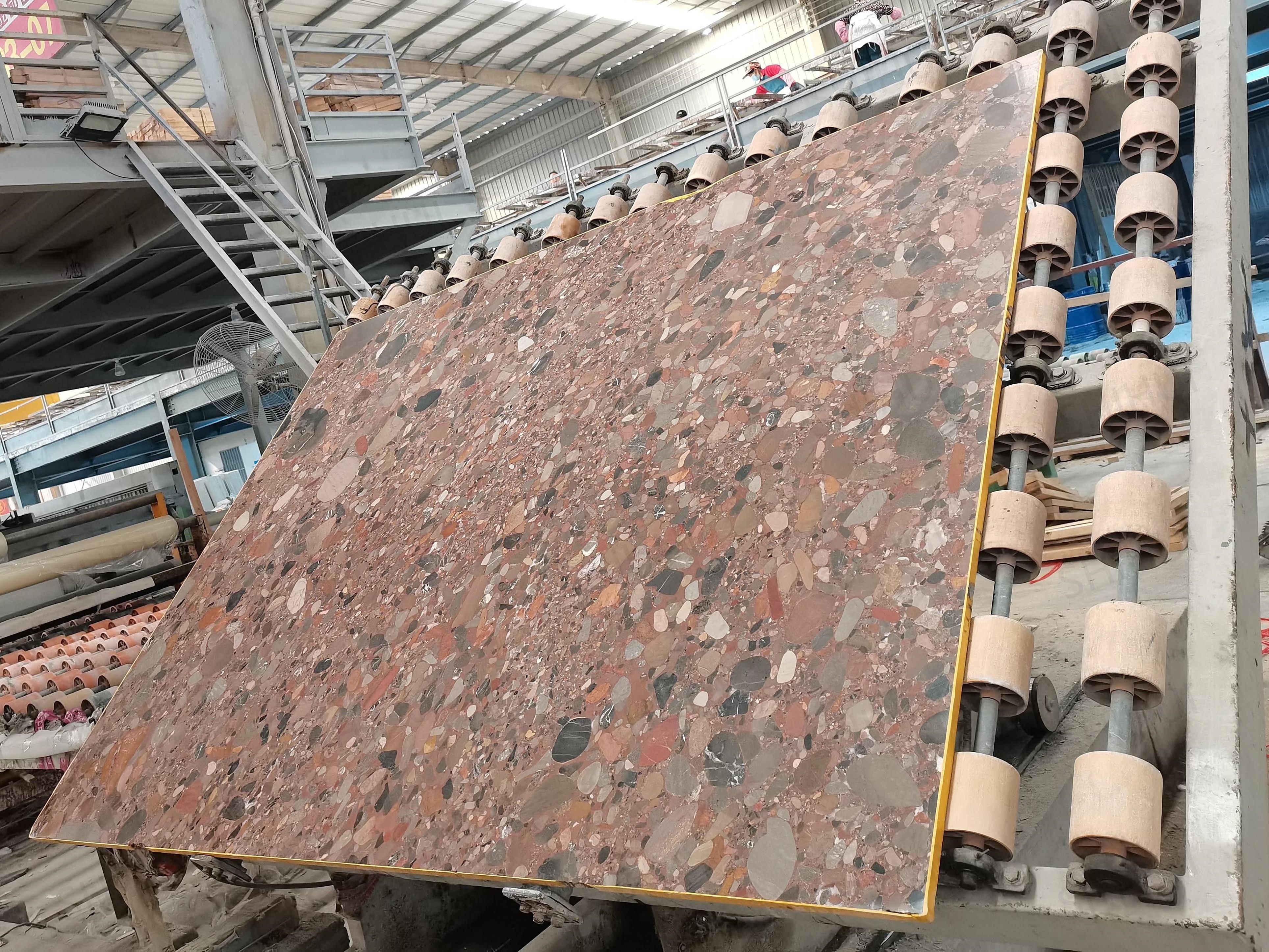 SHIHUI High Quality Modern Natural Stone Rosso Di Masso Ceppo Breccia Dalema Red Marble Slabs For Wall Floor Tiles