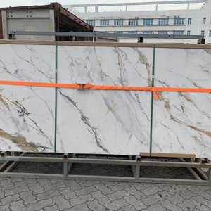 SHIHUI 6mm Sintered Stone 3200x1600 Large Marble Porcelain Slabs Calacatta Gold Tiles For Interior And Exterior Wall Cladding