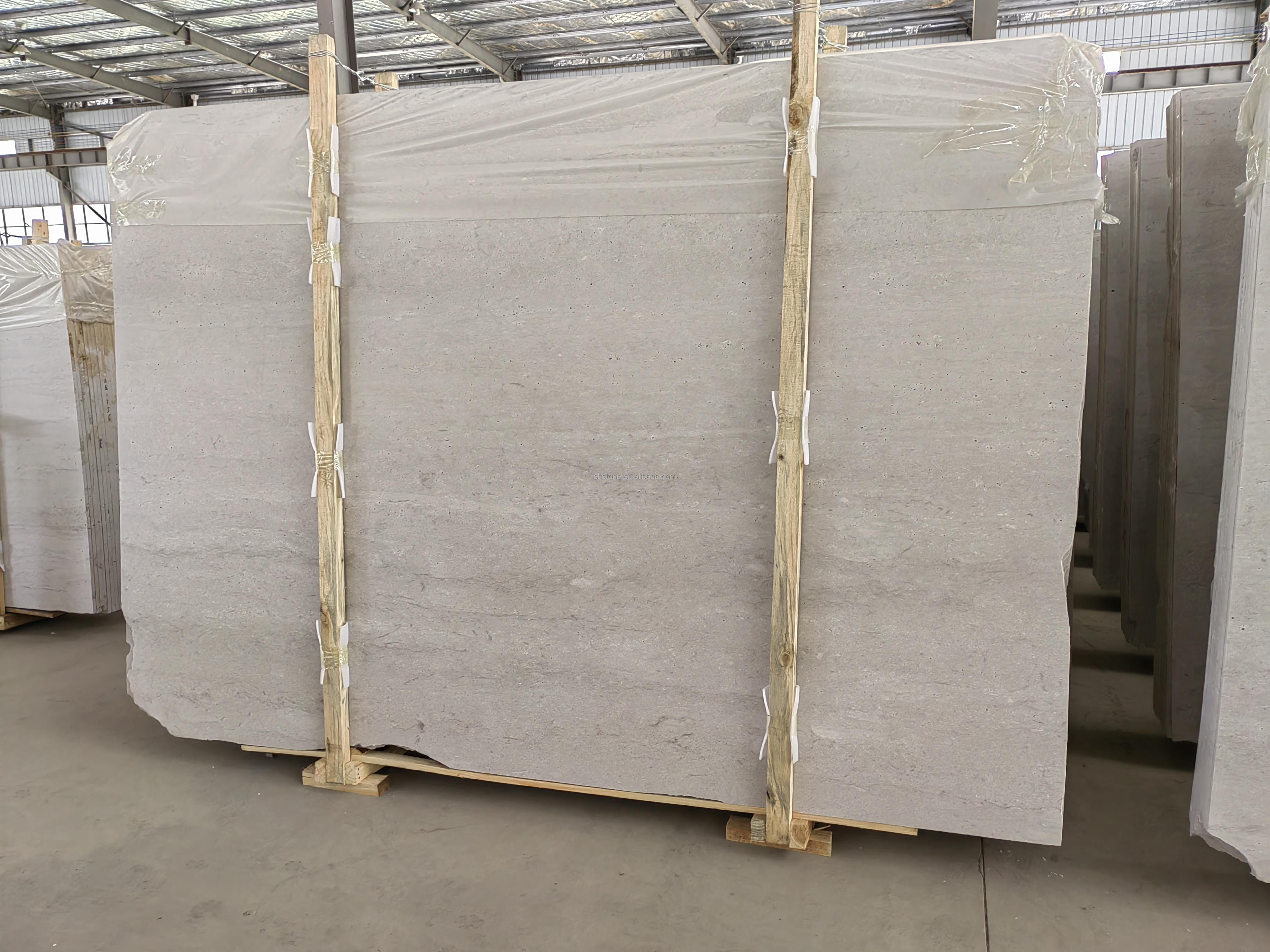 SHIHUI Natural Stone Ivory Travertine Wall Cladding Indoor Large Slabs For Swimming Pool Paver