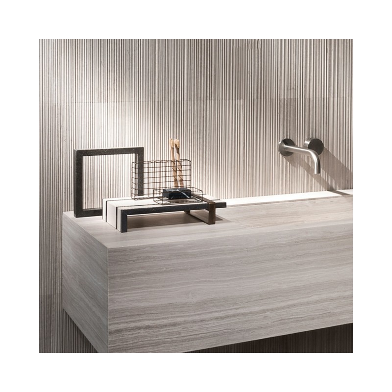 SHIHUI Contemporary Modern Design White Bamboo White Wood Vein Marble Wall Panels Tiles For Wall Cladding