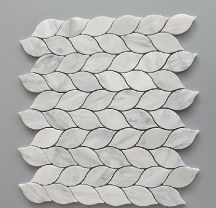 Leaf marble mosaic,Marble leaf mosaic tile,Marble leaf shape mosaic tile backsplash