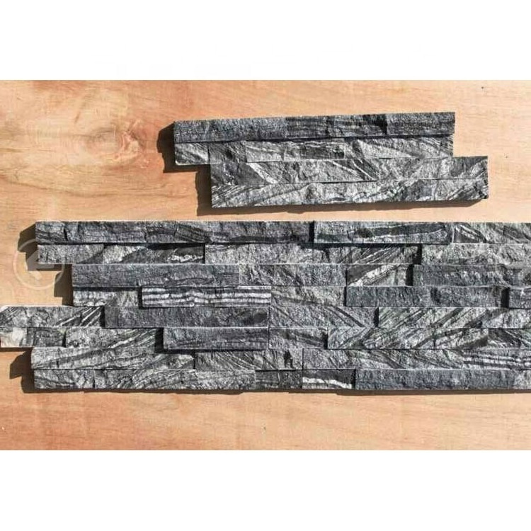 Natural Antique Wood Marble Culture Stone Tile Wall Panel