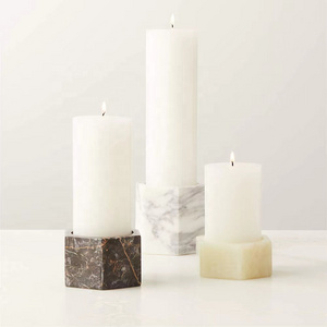 SHIHUI Marble Homewares Wholesale Home Decor Natural Stone Decorating Marble Candle Holder