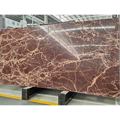 SHIHUI Interior Red Marble Slab Wholesale Price Red Cherry Gold Veins Natural Stone Modern Red Marble Slabs For Counter Top