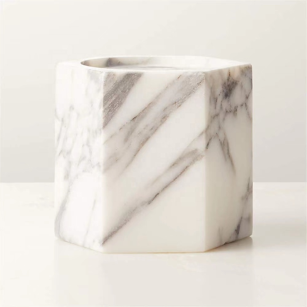 SHIHUI Marble Homewares Wholesale Home Decor Natural Stone Decorating Marble Candle Holder