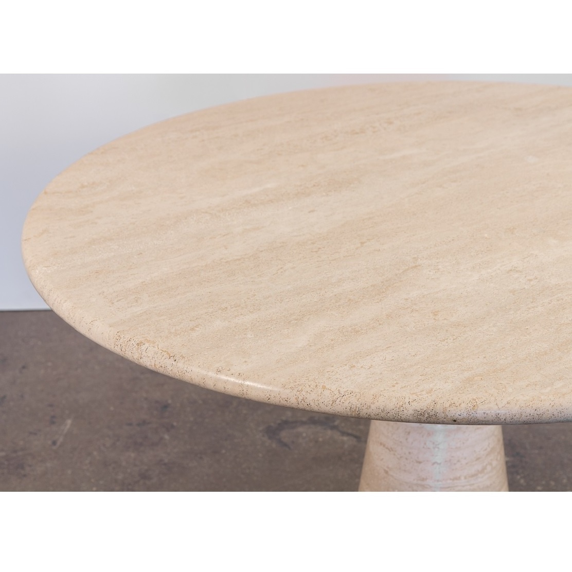 SHIHUI Customized Natural Stone Dining Room Furniture Room Home Decor Nordic Round Marble Table Travertine Dining Table